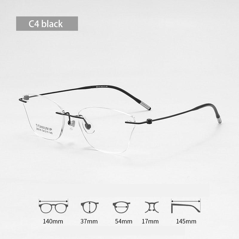 

Titanium Glasses Women Luxury Brand Optical Lenses Frames Woman Cat Eye Rimless Glasses Titanium Frames Women s Eyeglass Frame чорний