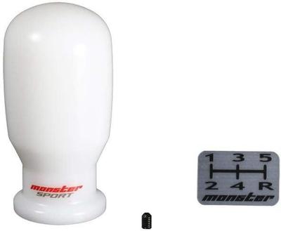 MONSTER SPORT 831126-7350M Pommeau de levier de vitesse Type B (Type de bâton) / Type d'insert blanc Alto Works HA36S et autre voiture MT