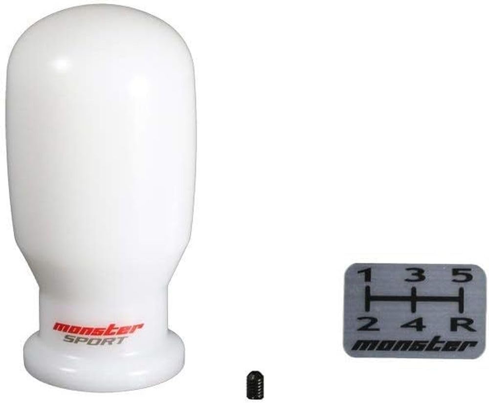 MONSTER SPORT Shift Type B Insert for Alto Works HA36S and Other Manual Transmission Knob, (Stick Type), White, Type, Vehicles, 831126-7350M