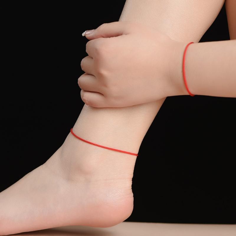 10 Pcs Minimalist DIY Red String Bracelet Adjustable Braid Rope Wristband Couple Jewelry Handmade Woven Bangle Jewelry