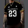 Mens Sports Short Sleeve T Shirt Los Angeles 23 Basketball Jersey Inspired Print Fashion Crew Neck Tee Casual Daily Street Athletic Loose Fitting.