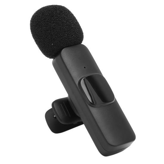 Wireless Lavalier Microphone 1 for 2 Lavalier Lapel Mic Supports Recording While Charging for Live Stream Interview