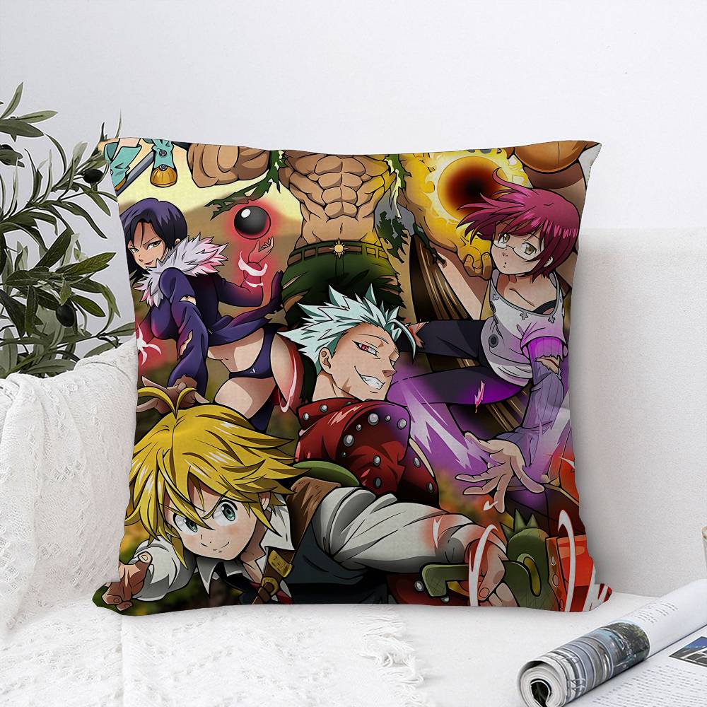 Federa Cuscino Anime Hot The Seven Deadly Sins Per Camera da Letto e Salotto Copricuscino Decorativo per Divano