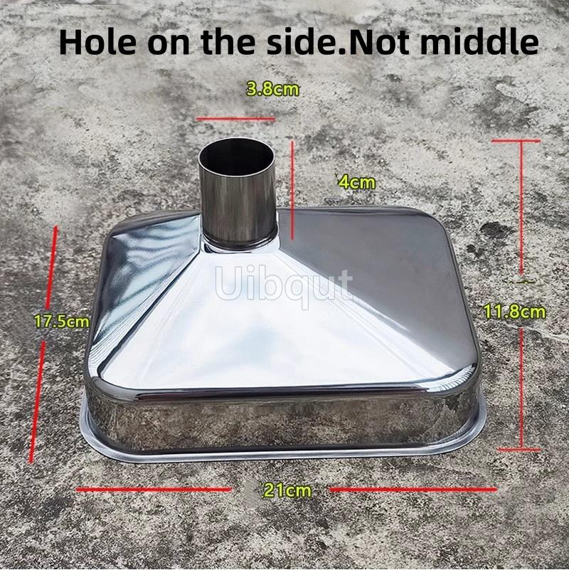 1PC Stainless steel square funnel large big diameter hopper rectangular kitchen funnels industrial wine liquid filling hoppers