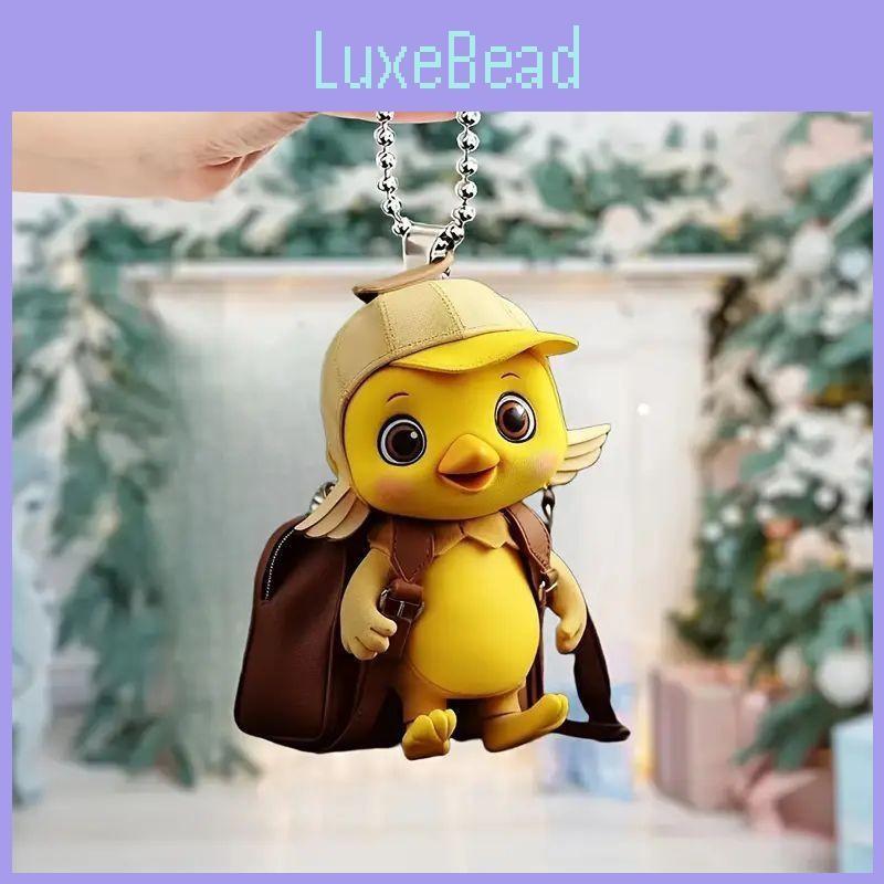 Decoration Car Pendant With Cute Yellow Duck Acrylic For Interior Accessory Car