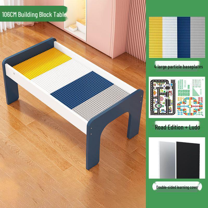 Children's Multifunctional Toy Table with Large Building Blocks