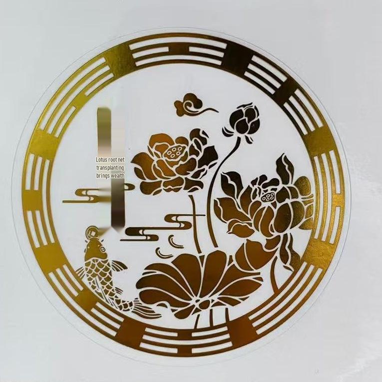 

Наклейка для ванной Лотос Кои: ПВХ наклейка в китайском стиле для туалетов и шкафов