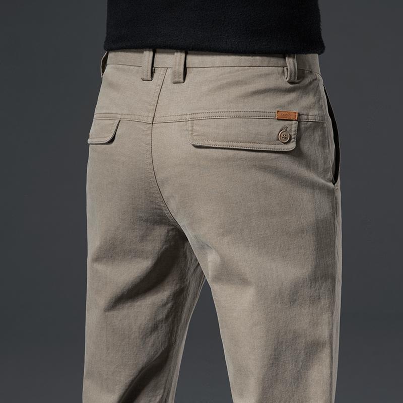 2026 Men's High-End Black Slim Straight Casual Business Pants