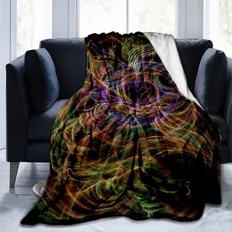 Colorful Magical Fantasy Abstract Art Printed Modern Blanket Gedruckt Bettdecke Geschenk Flannel Soft Sofa Bed Throwing Blankets