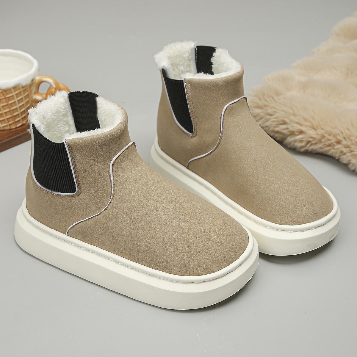 

Женские зимние ботинки, однотонные, 2024, горячая распродажа, на толстой подошве, женские, теплые, на среднем каблуке, водонепроницаемые, повседневные, удобные зимние ботинки 43 хаки