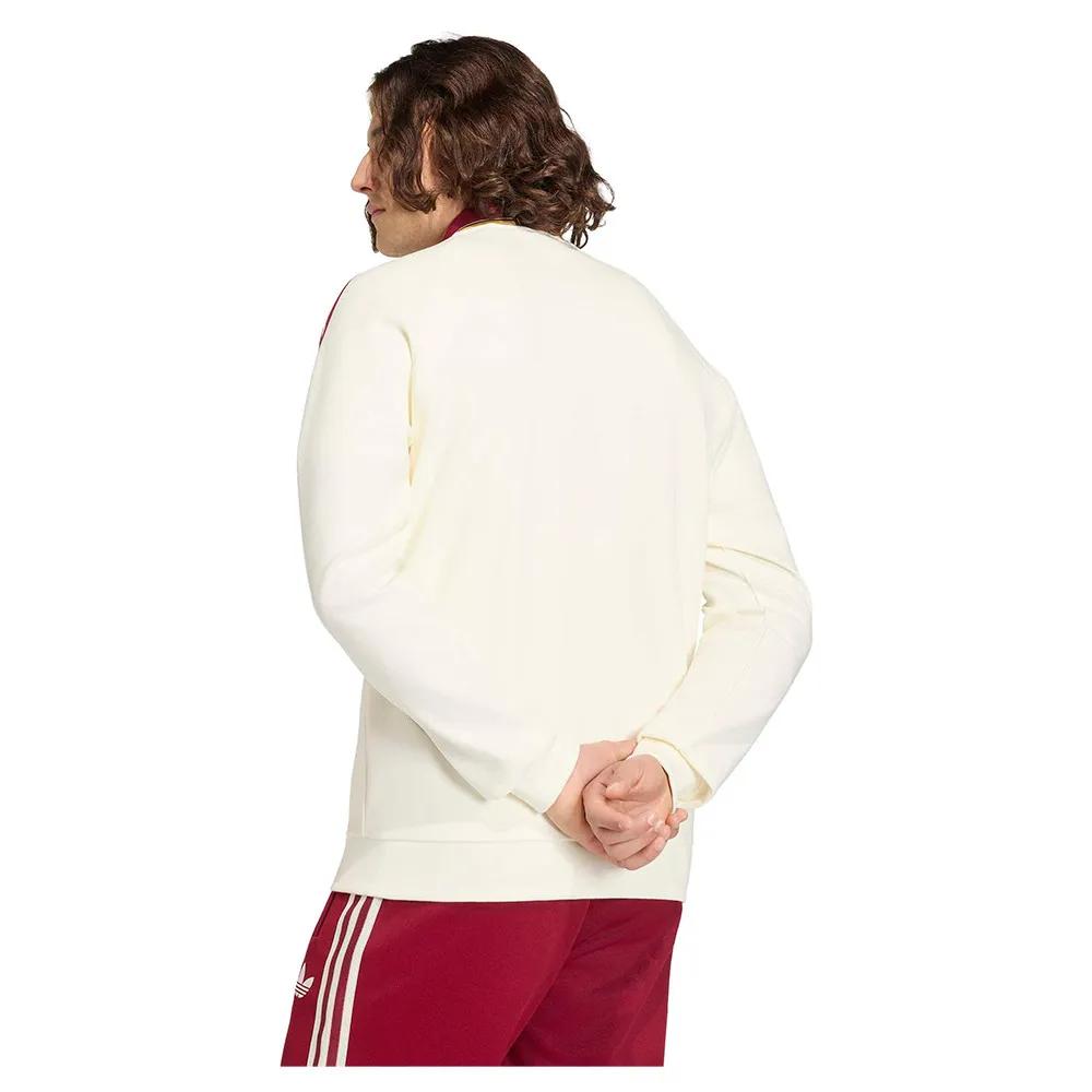 adidas Spanien Auswärts Originals Sweatshirt durchgehender Reißverschluss Beige