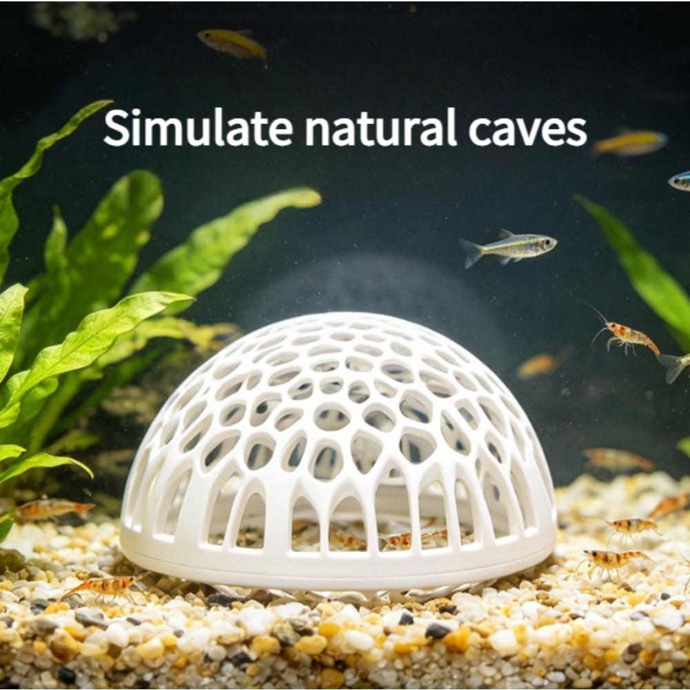 2PCS Aquarium Shrimp House Cave Mini Porous Betta House Fish Hiding Spots Shrimp Shelter Shrimp Breeding Nest for Aquatic Decor