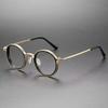 Vintage Punk Anti Blue Light Glasses Men Luxury Round Frame Clear Lens Blue Light Blocking Men Women Metal Glasses Whole