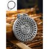 Vintage Chinese Fu Character Rotating Pendant Necklace Men Women Copper With Crystal Charm Adjustable Chain Options