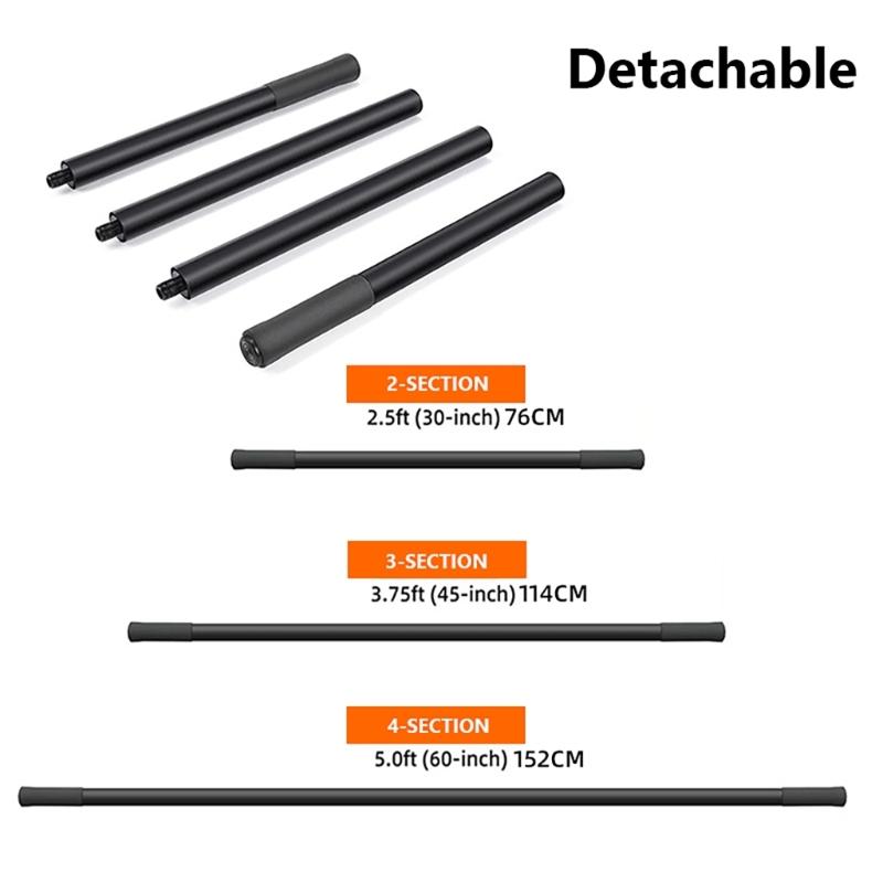 MultiPurpose Steel Stretch Stick Portable Yoga Stick with Nonslip Handle Balance Training Tool Flexibility Exercise Rod