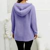 Winter Loose Fleece Women's Long Sleeve Hoodie Zip Up Cardigan Coat