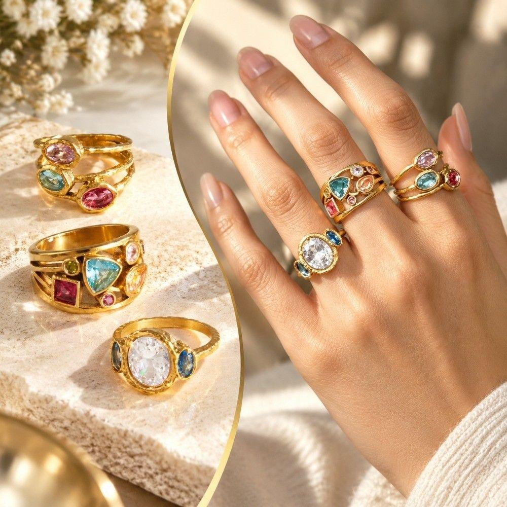 Lightweight Titanium Steel Ring Fade Resistant Hand Jewelry New Stainless Steel Ring Outfit