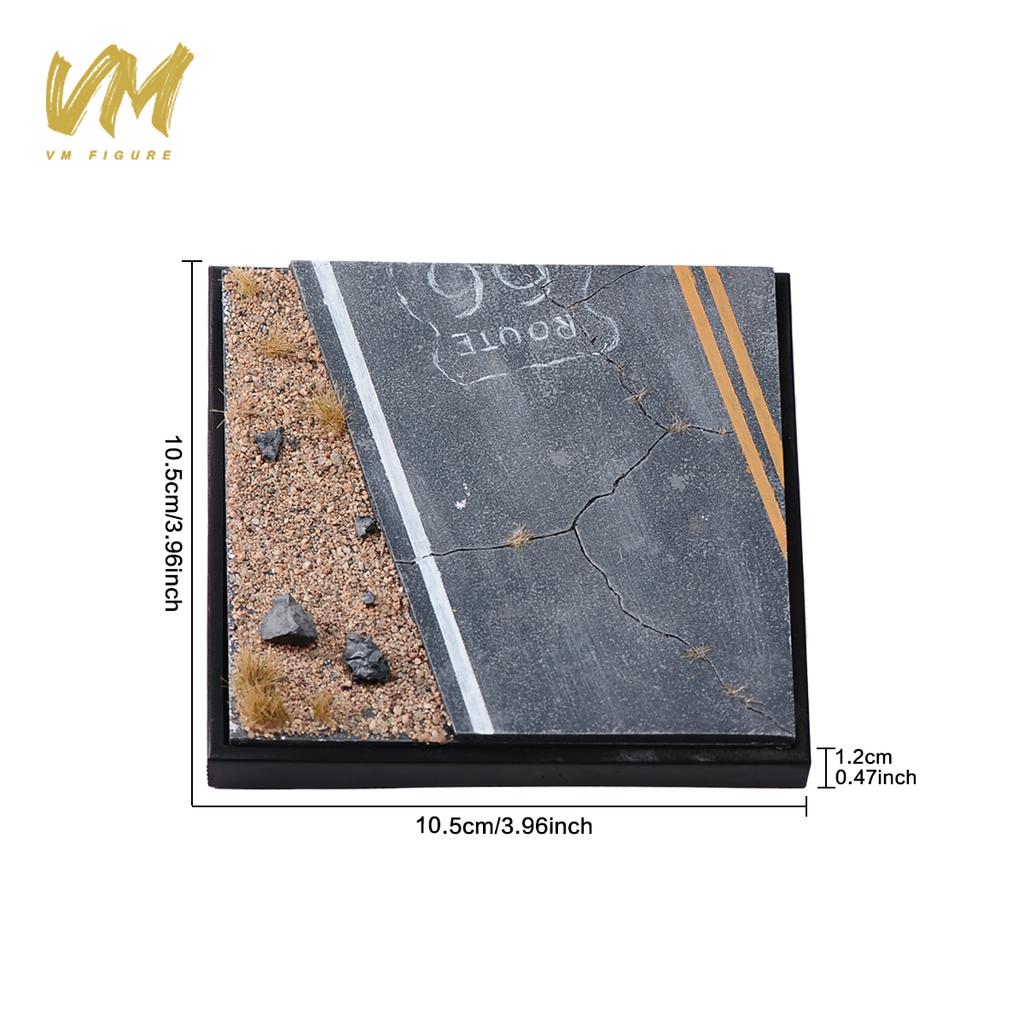 DIY Multifunctional Handmade Scene Platform Model Diorama Base Square Ground Scene for 1:64 1:24 1:43 1:18 Figures Display