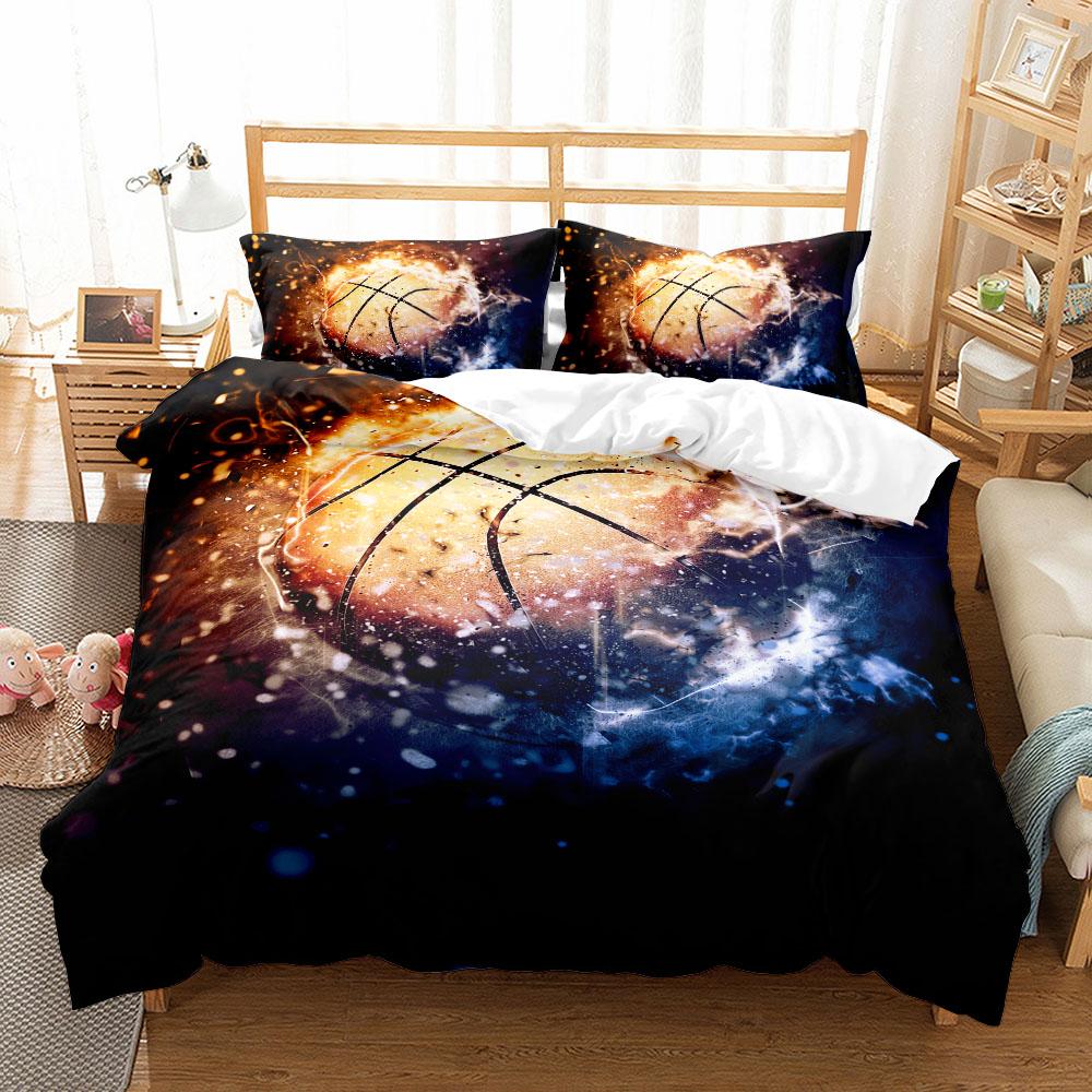 

Comforter Basketball Sports Bedding Set Small Single Twin Double Queen King Cal King Size Set Comforter (quilt)-EU Single(135*200cm)3pcs