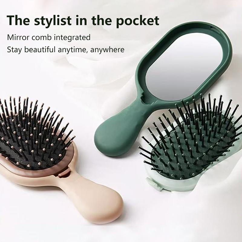 Detachable Air Cushion Comb With Mirror Scalp Hairbrush Detangle Anti Static Salon Hairdressing Styling Tool For Straight Curl