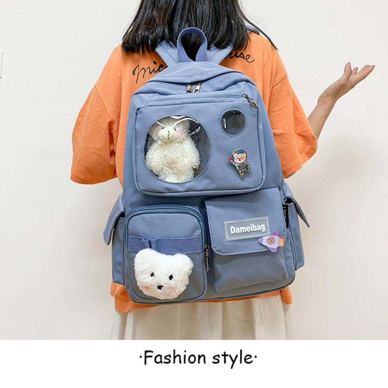 New Cartoon Backpack Student School Bag Leisure Multifunctional Travel Backpack