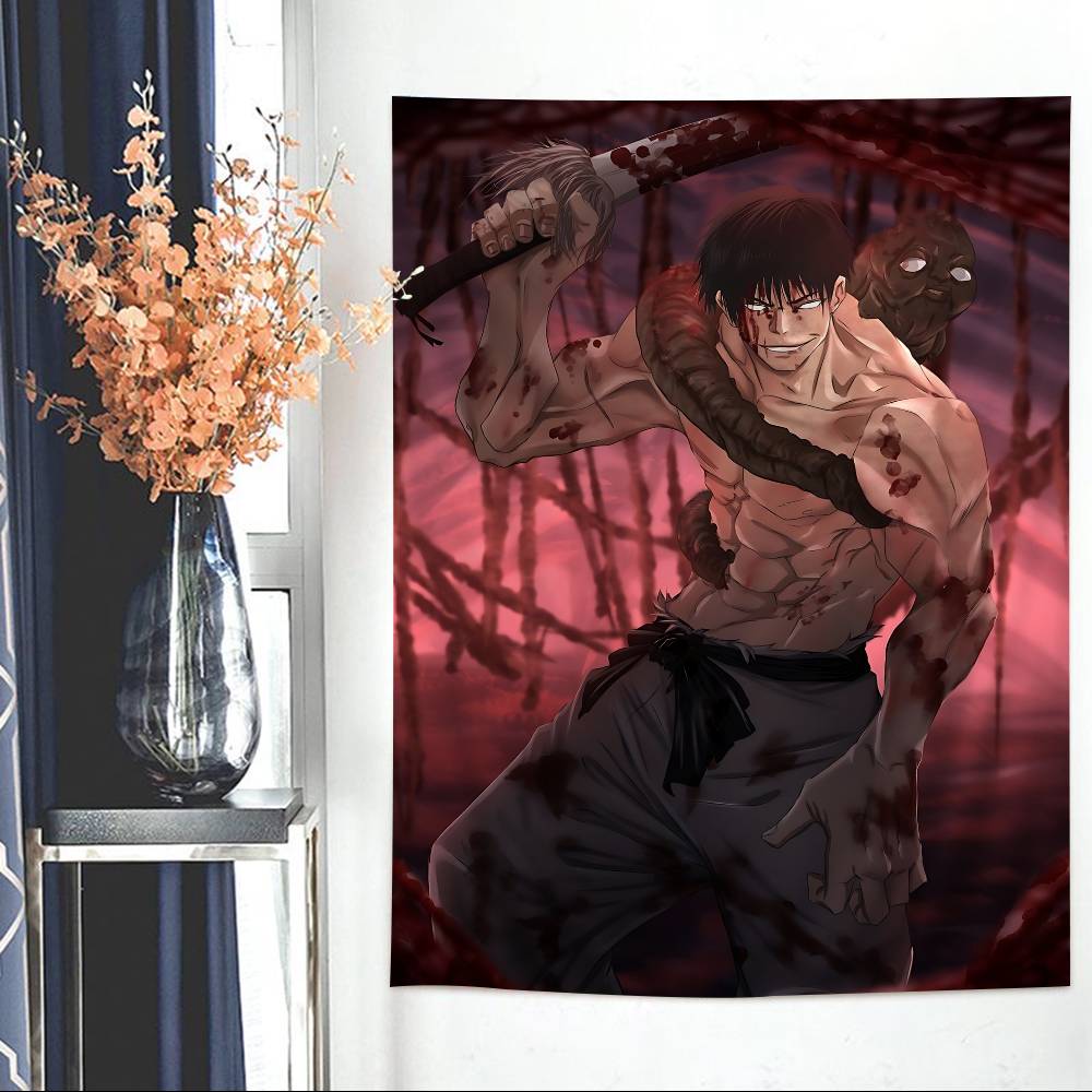 Jujutsu Kaisen Fushiguro Anime Printed Large Wall Tapestry Art Science Fiction Room Home Decor Decor Blanket