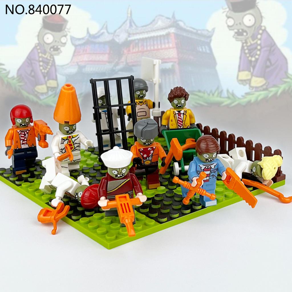 Vs Zombies Plants Building Blocks Bricks Construction Toy Garden Game Model Doll