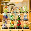 Diy Micro Flower Building Blocks Mini Bricks Particles Eternal Life Flowers Home Decoration Assembling Puzzle Toy Children Gift