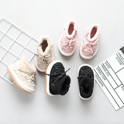 Winter High-top Toddler Shoes for Girls, Boys, Snow Boots, Plush and Warm Baby Cotton Shoes