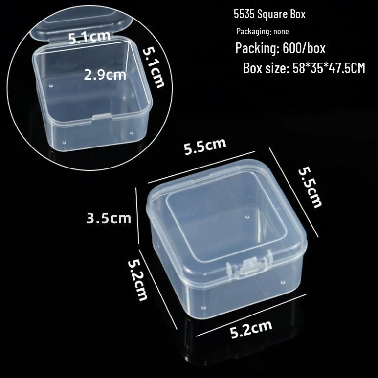 Rectangular Translucent PP Plastic Storage Box with Lid for Jewelry and Small Parts