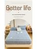 Class A Jacquard Milk Velvet Fitted Sheet and Mattress Protector Set