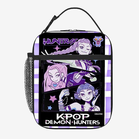 Elementary School Student Card Kpop Demon Hunter Thermal Insulation Bag Portable Outdoor Picnic Bag Children'S Lunch Box Bag Lunch Bag