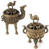 Alloy Camel Incense Burner Four Legged Sandalwood Censer Vintage Stick Holder Home Decoration
