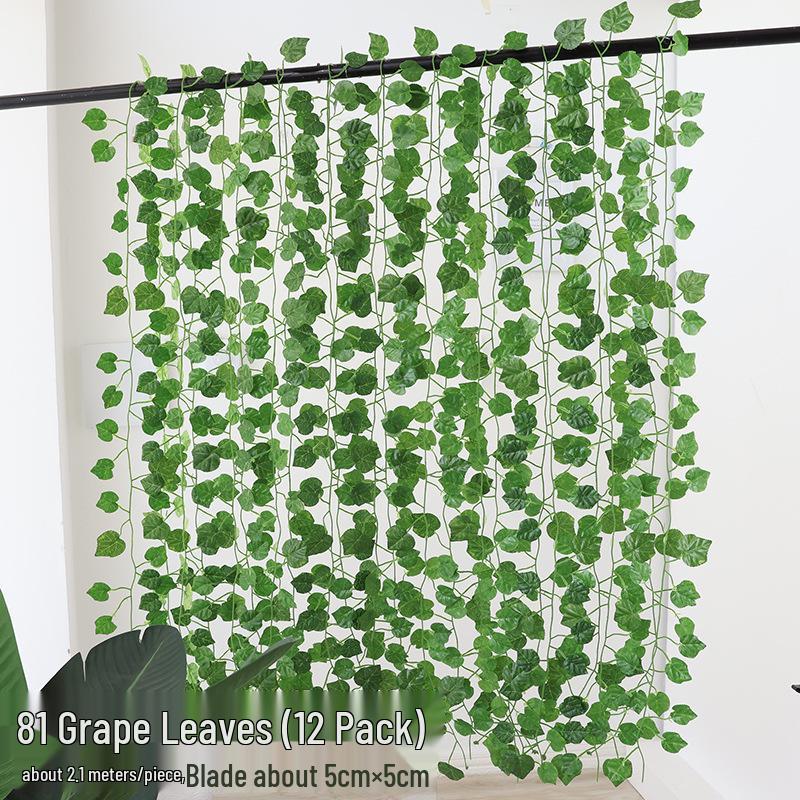 Artificial Green Leaf Grape Vine with Grape Leaves for Ceiling Decoration