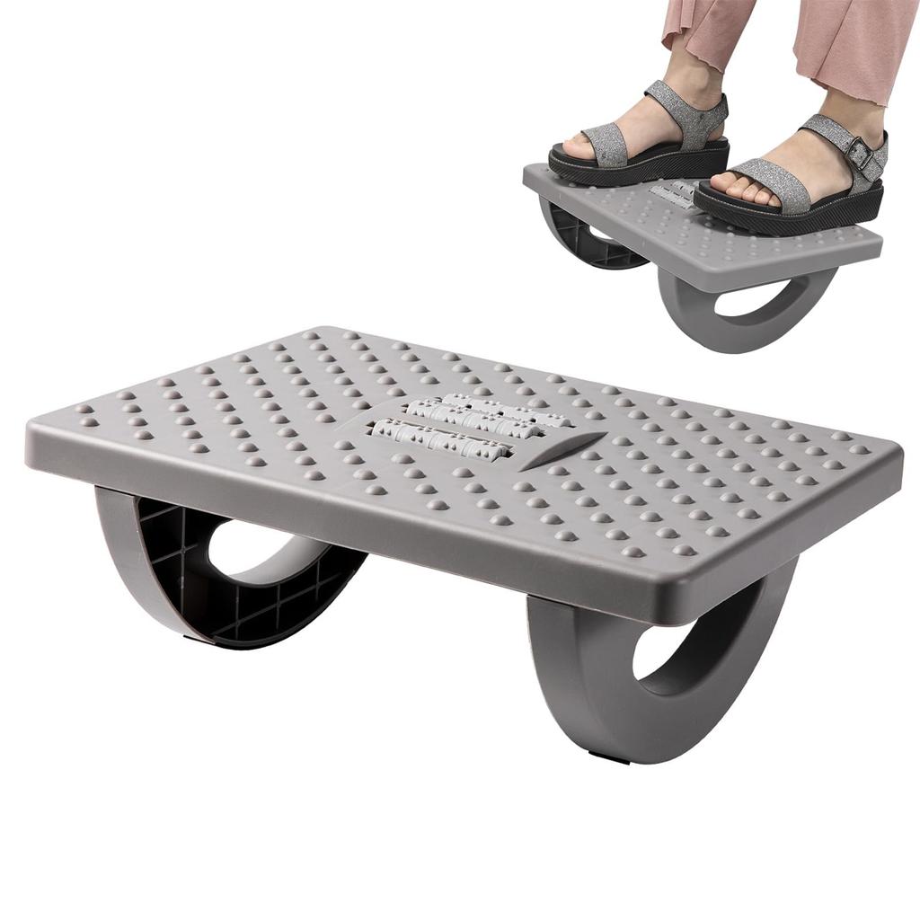 Foot Rest for Under Desk Adjustable Foot Rest Ergonomic Foot Stool Massage for Pressure Relief Portable Footstool Leg Rest Desk