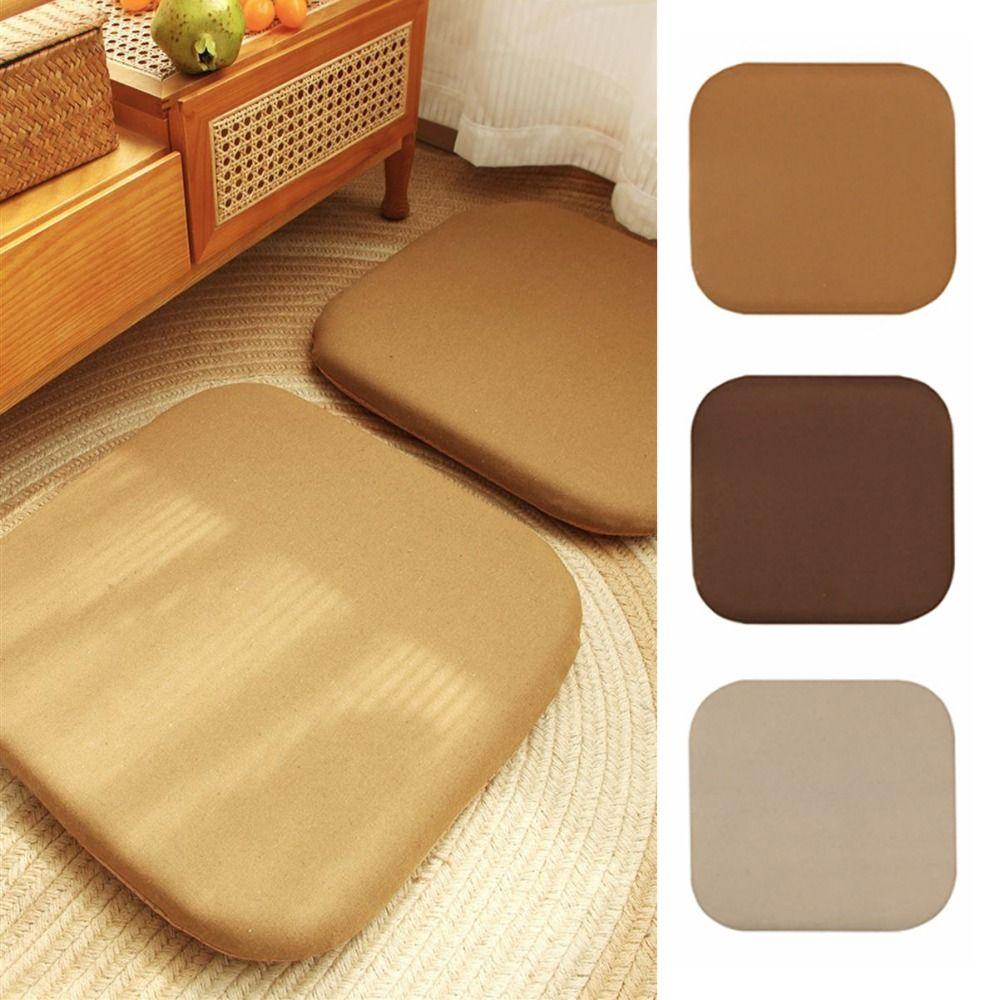 Square Memory Foam Seat Cushion Detachable Cover With Zipper Dining Chair Pad Non-slip Bottom Soft Office Chair Cushion