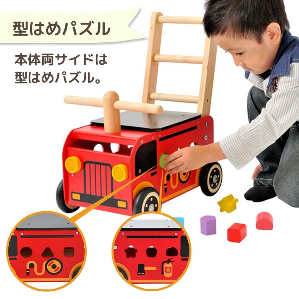 Wooden Toy Wheelbarrow Baby Baby Rattle Baby Rattle Wooden Vehicle Puzzle Shape Puzzle Shape Puzzle Toy [Im TOY] Walker & Ride Fire Truck Birthday Pre