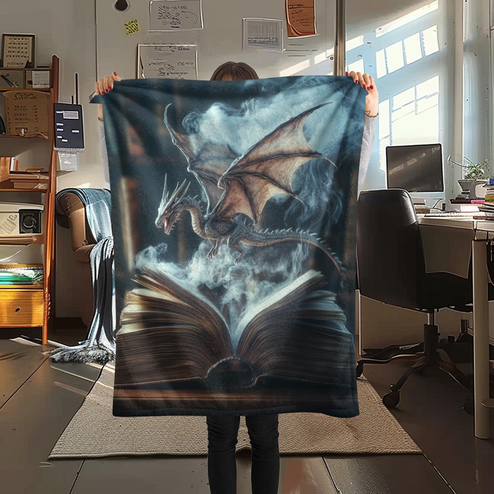 Glowing Books  Print Flannel Blanket, High Quality Comfortable for All Seasons, Home Decor, Warmth and Comfort