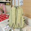 Solid Color Student Schoolbag Women's Large Capacity Backpack