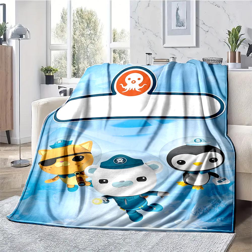 The Octonauts Theme Printed Blanket - Perfect for Couch, Bed, Travel & Outdoor Use | Machine Washable, Cozy & Durable.