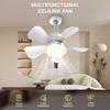 Socket Fan Light, 5-Level Dimmable LED Socket Breeze Ceiling Fan, Low Profile Socket Ceiling Fan Light with Remote Control, Easy Install Ceiling Fans