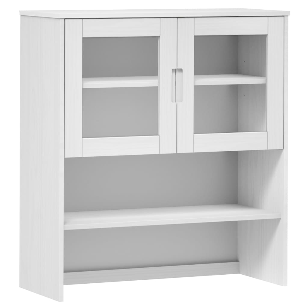 Vidaxl Nadstawka Molde, Biała, 90X35X100 Cm, Lite Drewno Sosnowe
