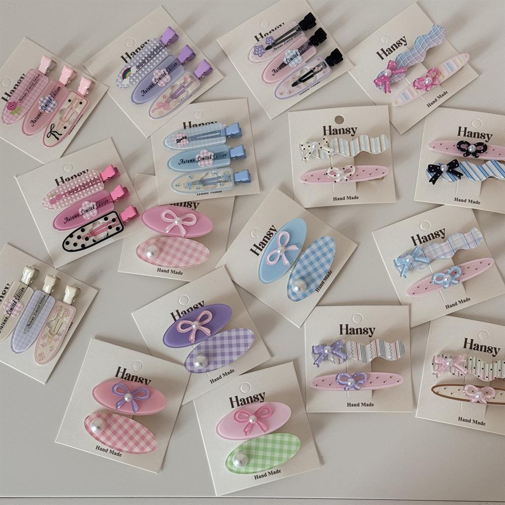 Cute Cartoon Floral Duckbill Hair Clip - Pink Girly Accessories, New Style