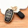 Stylish Soft TPU Car Key Fob Case + Key Chain for Citroen DS3 DS5 C3 C4 C3 XR | Peugeot 3008 4008 5008 308 508 Protective Bag