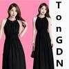 Korean Style Fairy Dress: Hepburn-Inspired, Slimming Mid-Length Skirt