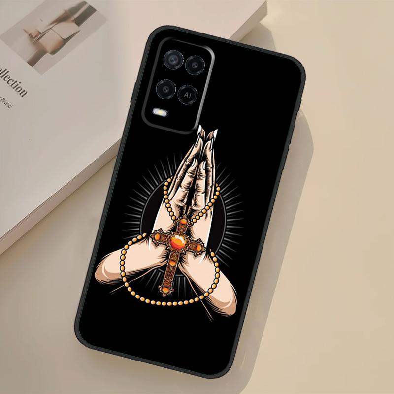 

Love Death Cross Pray Hands Art Case For Oppo A76 A96 A16 A17 A18 A60 A80 A40 A38 A58 A78 A98 A94 A74 A54 A15 A57 A77 A5 Pro OPPO A17