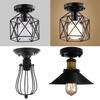 Chandelier Simple Fashion Retro Indoor Industrial Wind Bar Small Iron Lamps Cage