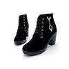 New high-heeled thick-heeled women's boots, muffin thick-soled Martin boots, large-size women's short boots 42.