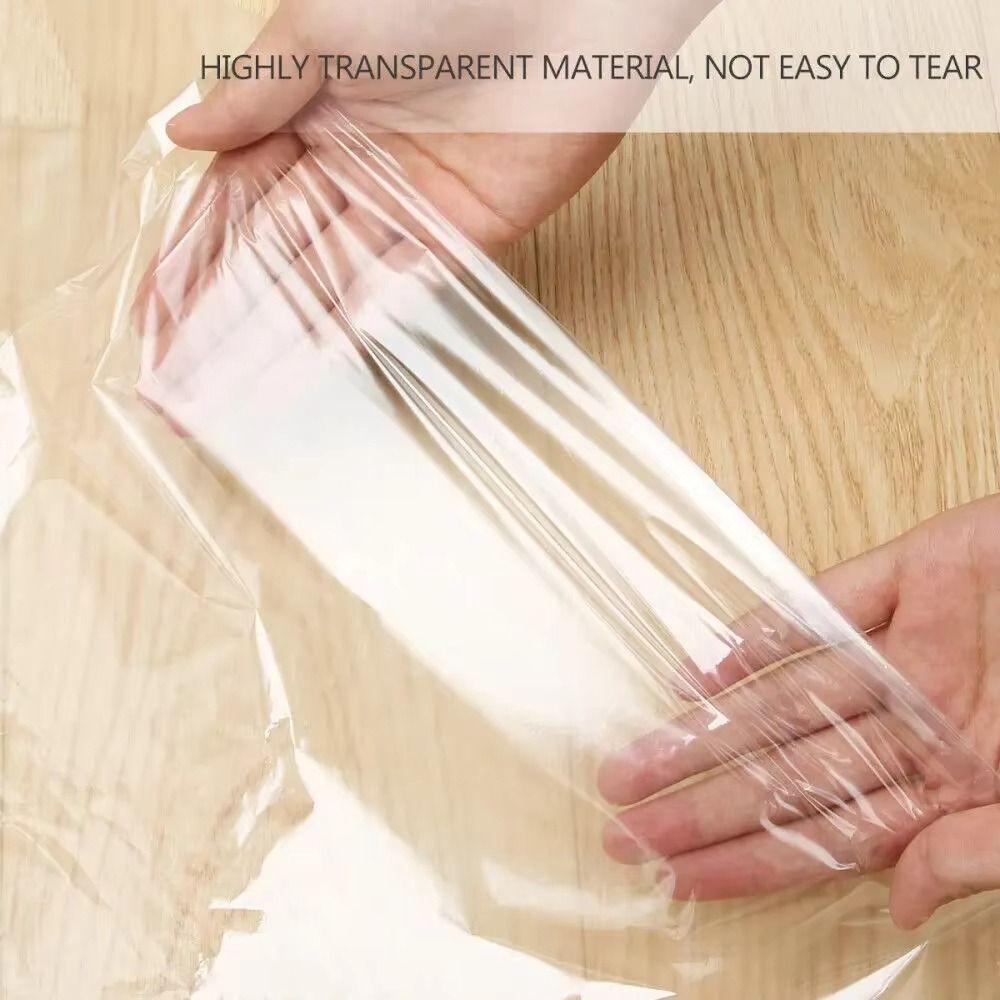 10Pcs Transparent Clothing Dust Bag PE Clothing Cover Durable Visible Suit Cover  Household