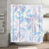 Blue White Bath Shower Curtain Modern Abstract Design Decorative Waterproof Fabric Bathroom Liner for Home Decoration Size180x24